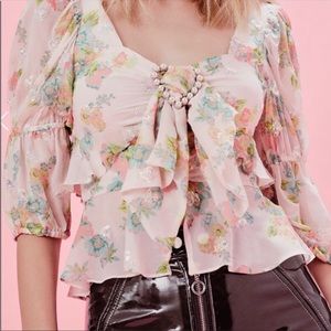 For love and lemons sequin Pearl top